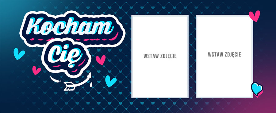 Walentynki kreator online Kubek dla zakochanych darmowe projekty
