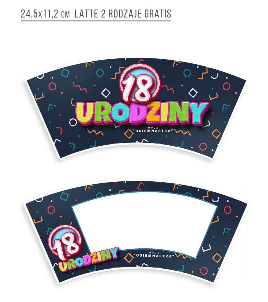kubek 18 urodziny projekty osiemnastka
