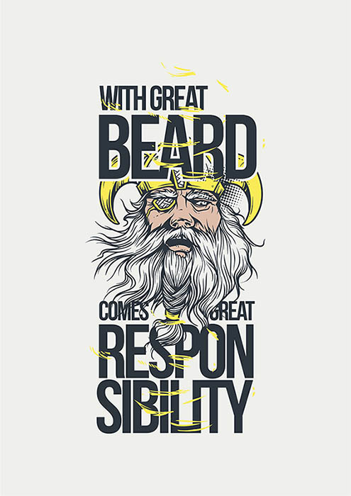koszulka hipster duża broda kreator online