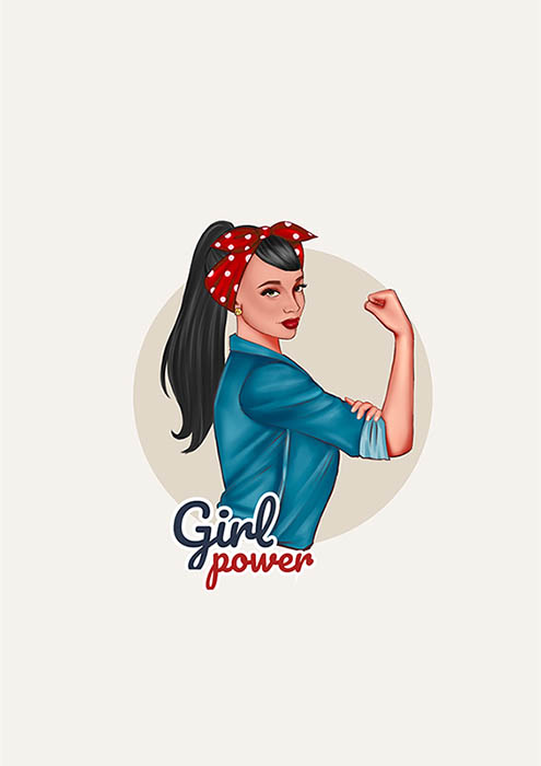 koszulka girl power grl pwr siła kobiet moc