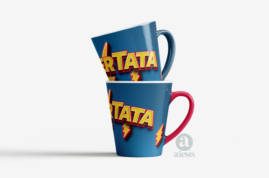 Szablony dla taty projekty psd na kubek tekst Super Tata