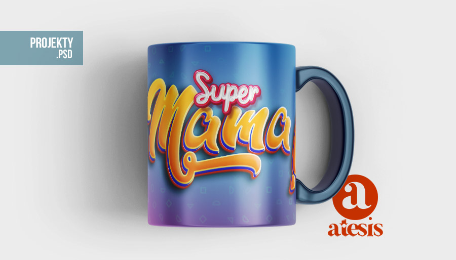 kubek projekt super mama tekst 