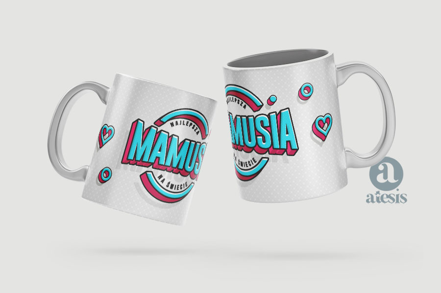 Projekty do sublimacji Najlepsza mamusia na świecie szablon na kubek