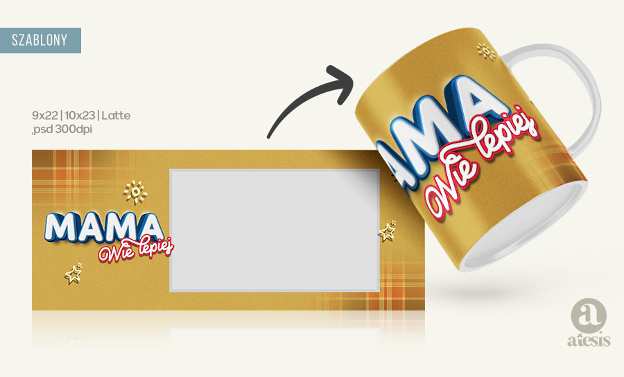 Prezent dla mamy diy Szablony Photoshop na kubek