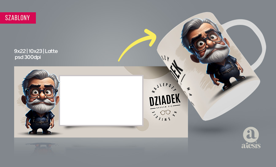 Personalizowane kubki dla dziadka z gotowym projektem