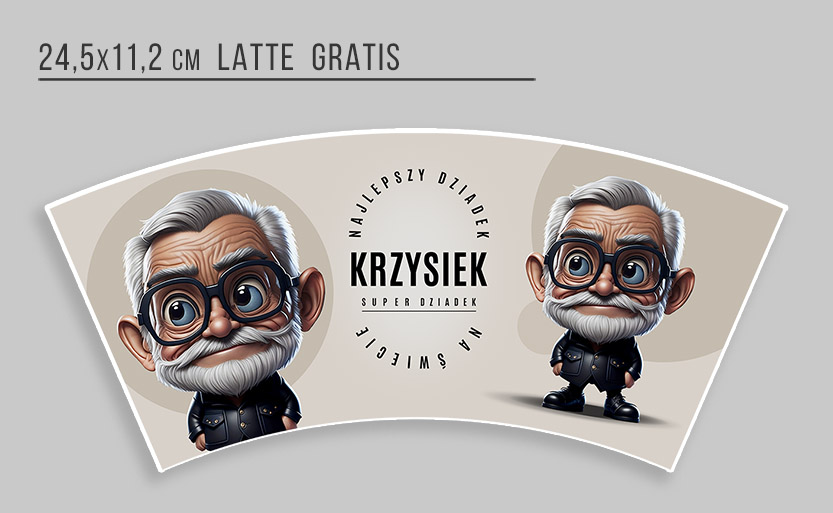 Wyjątkowe projekty na kubki dla dziadka szablony Photoshop