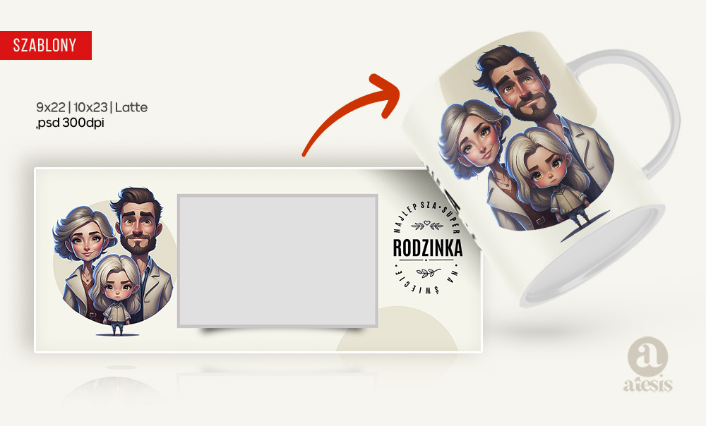 Własne Wzory w Photoshopie Projekty na Kubki dla Rodziców