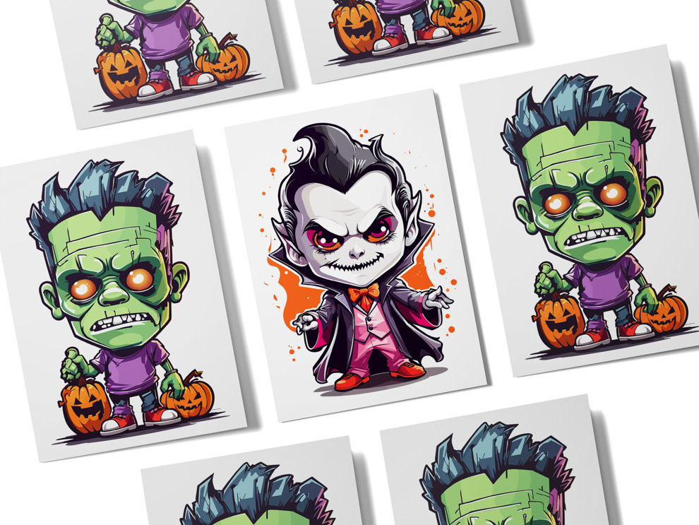 Zestaw Grafik Halloween: Przerażająco Kreatywne Projekty