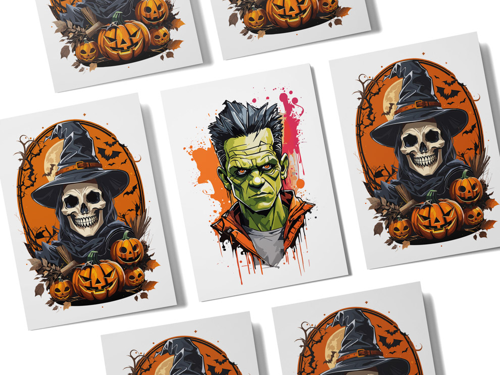 Projekty na Gadżety Halloween: Grafiki do Sublimacji i Druku