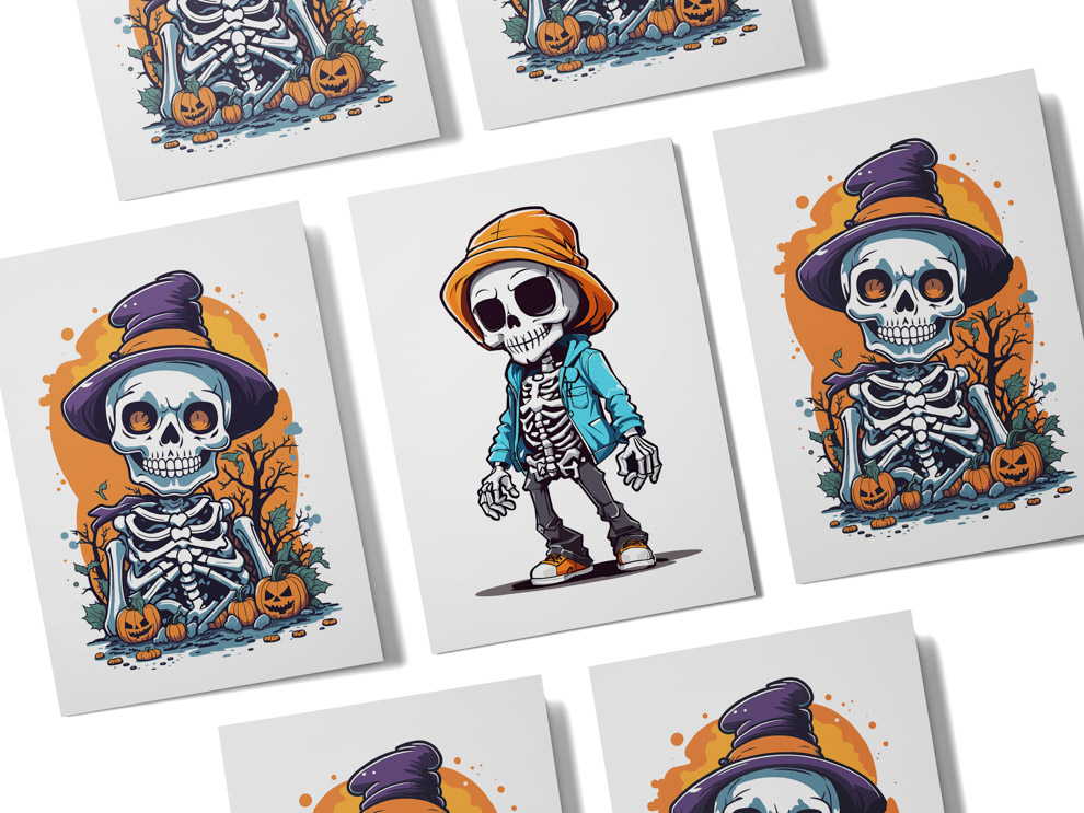 Kreatywne Projekty na Koszulki: Grafiki Halloween w Formacie Wektorowym