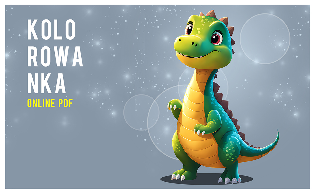 Kolorowanki dla dzieci 4-5 lat Dinozaury do wydruku w domu