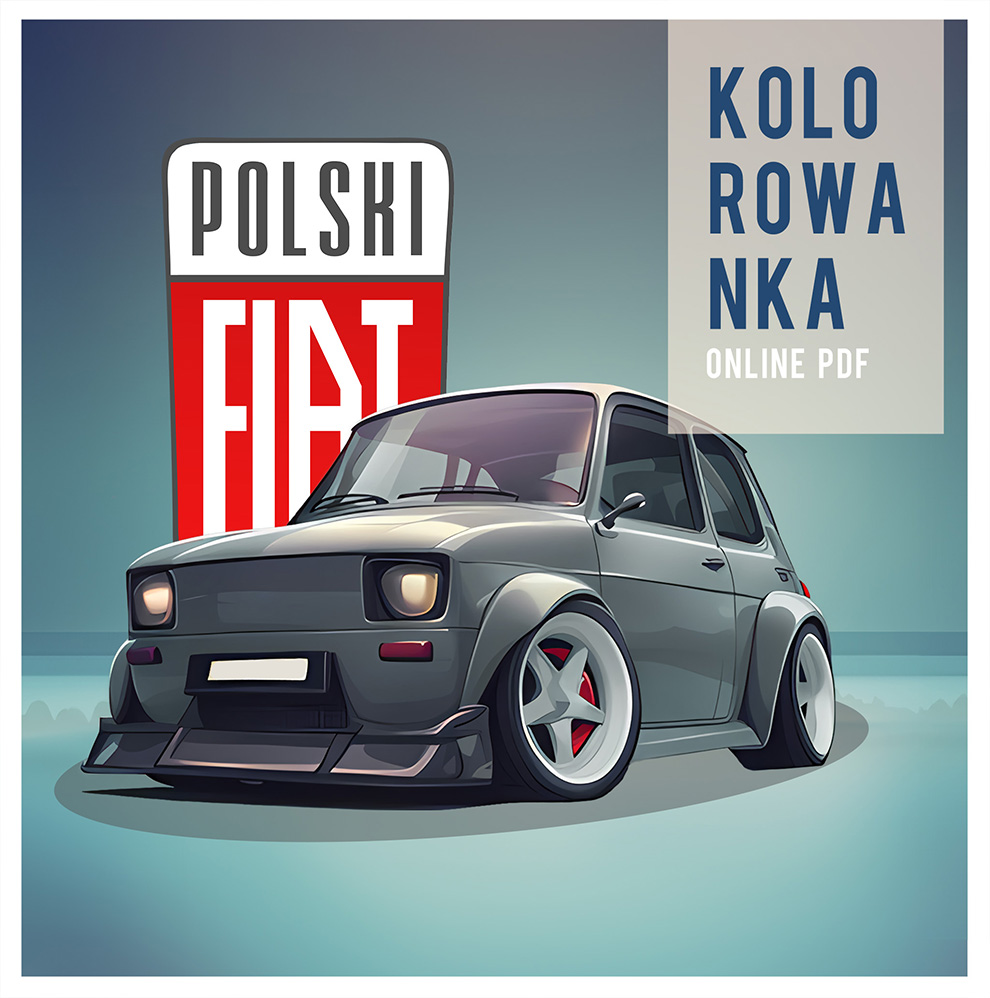Zabawka do Kolorowania - 15 rysunków z Polskimi Klasycznymi Samochodami