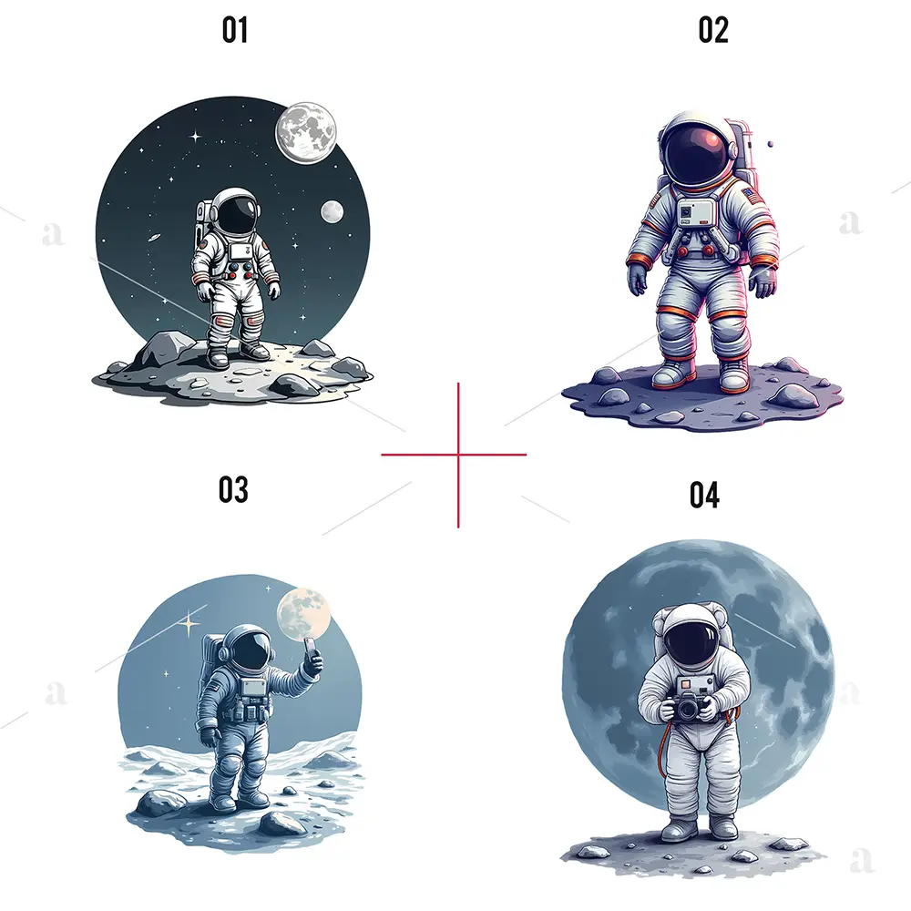 Kliparty Astronauta PNG bez tła – Unikalne Grafiki do Projektów 01