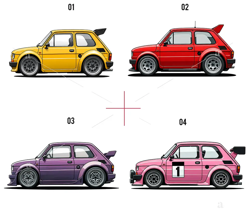 Fiat 126p Polski Maluch w Twoich Projektach – Kliparty PNG
