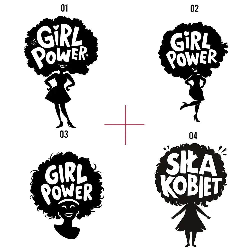 Siła Kobiet Grafiki SVG Wektorowe Cliparty Girl Power Grl Pwr
