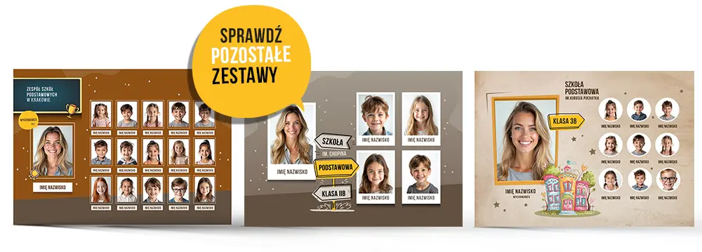 Edytowalne szablony Tablo szkolne Program Photoshop online