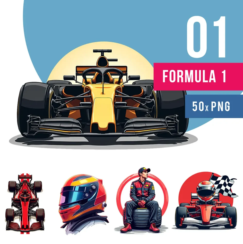 Formuła F1 Kliparty - Adrenalina: 50 Projektów Bolidy wyścigowe